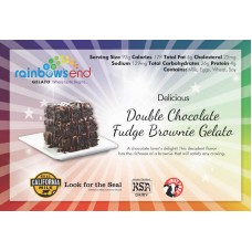 Rainbow's End Double Chocolate Brownie Gelato Mix 7% Butterfat 4-1 gallon