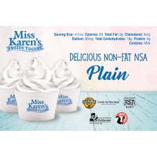 Miss Karen's Non Fat No High Fructose Corn Syrup Plain Yogurt 4-1 gallon