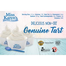 Miss Karen's Non Fat Genuine Tart Yogurt No High Fructose Corn syrup 4-1 gallon