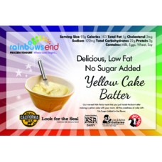 Rainbow's End Yellow Cake Batter No Sugar Added Yogurt 4/1 Gal
