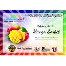 Rainbow's End Non-Fat Mango Sorbet 4/1 Gal