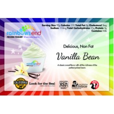 Rainbow's End Non-Fat Vanilla Bean Yogurt 4/1 Gallon