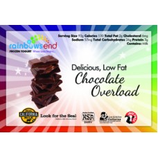 Rainbow's End Low Fat Chocolate Overload Yogurt 4/1 Gallon