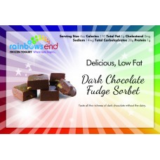 Rainbow's End Non-Fat Dark Chocolate Fudge Sorbet 4/1 Gallon
