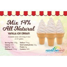 Rainbow's End Ice Cream Mix 14% Butterfat 2/2.5 Gallon