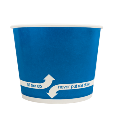 Double Poly 16 Oz Food Container Blue 1000/Ct