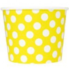 16 Ounce Yellow With White Polka Dots Food Container 1000 Coun t