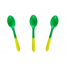 COLOR CHANGING DESSERT SPOON YELLOW TO GREEN 10/100 CT