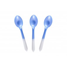 COLOR CHANGING DESSERT SPOON NATURAL TO BLUE 10/100 CT