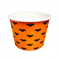 Halloween Bat Print Ice Cream Cup/Cold/Hot Food Container 16 O z 1000 ct