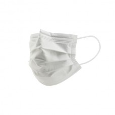 FACE MASK W/EAR LOOPS 3-PLY WHITE 50CT