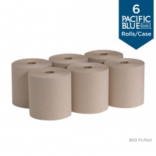 Georgia Pacific Blue Basic Roll Recycled Paper Towel Brown 6 C ount 800 sheets