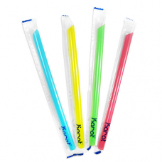 Lrg/10mm Wrapped Straws-Mixedcolor/Solid 9