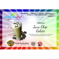 Rainbow's End Java Chip Gelato Mix 7% Butterfat 4/1 Gallon