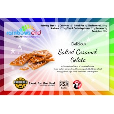 Rainbow's End Salted Caramel Gelato Mix 7% Butterfat 4-1 gallon