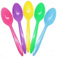 Rainbow Colored Spoon Med Weight 100pc/10 Bg Ct
